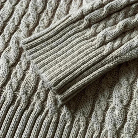 Gap beige cable knit cotton sweater, machine washable - Picture 4 of 8